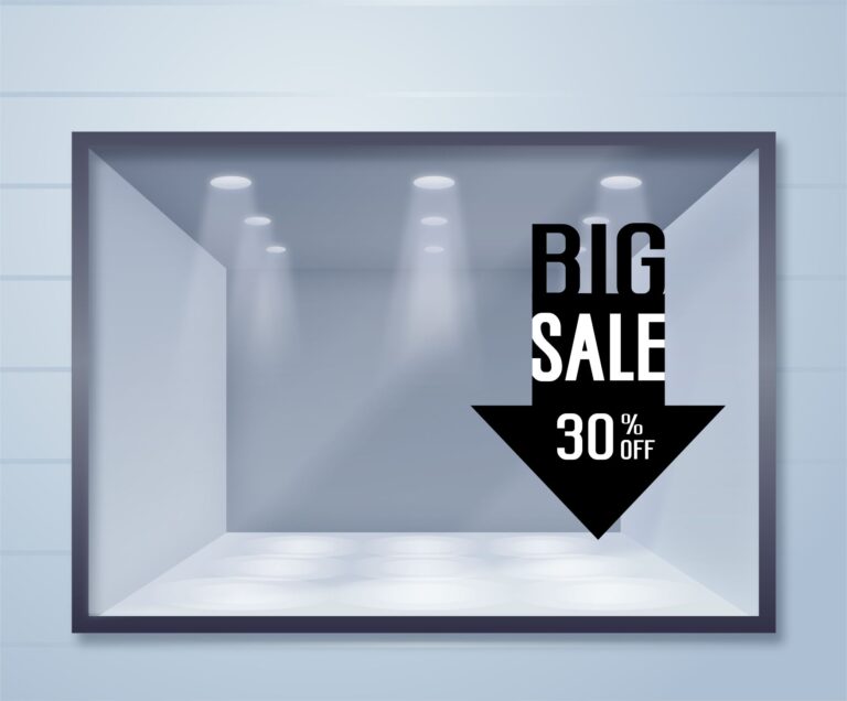 Εκπτωτικό-Αυτοκόλλητο-Arrow-Drop-Sale