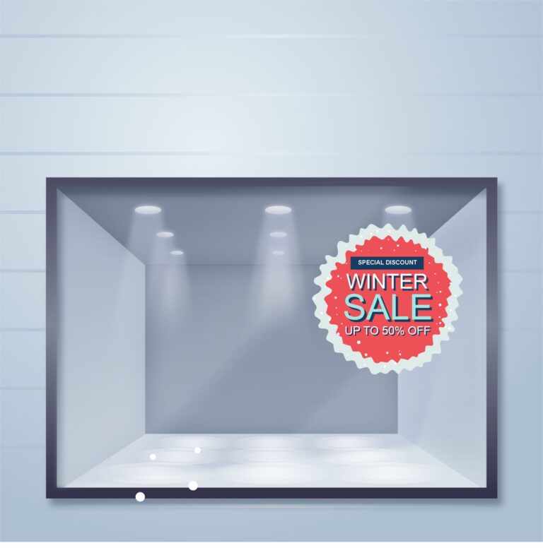 Rabatt-Aufkleber-Winter-Sale-Abzeichen