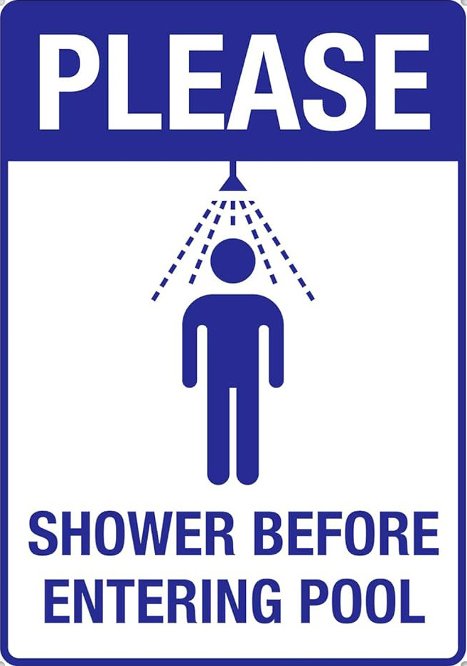 Πινακίδα-Ξενοδοχείου-Shower-Before-Entering-Pool