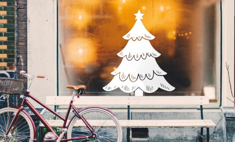 Χριστουγεννιάτικο-Αυτοκόλλητο-Minimal-White-Christmas-Tree